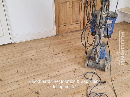 Floorboards restoration & gap filling in Islington 2