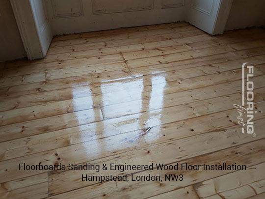 Floorboards sanding & engineered wood floor installation in Hampstead  7