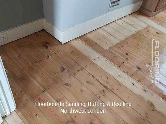 Floorboards sanding, buffing & reoiling in Northwest London 9