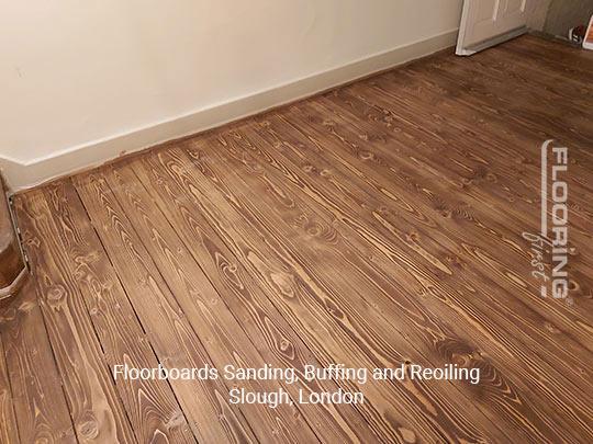 Floorboards sanding, buffing and reoiling in Slough