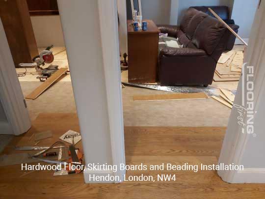 Hardwood floor, skirting boards and beading installation in Hendon 1