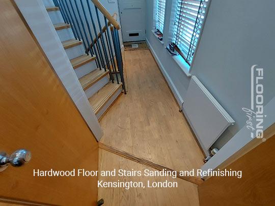 Hardwood floor and stairs sanding and refinishing in Kensington
