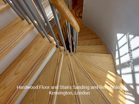 Hardwood floor and stairs sanding and refinishing in Kensington 12