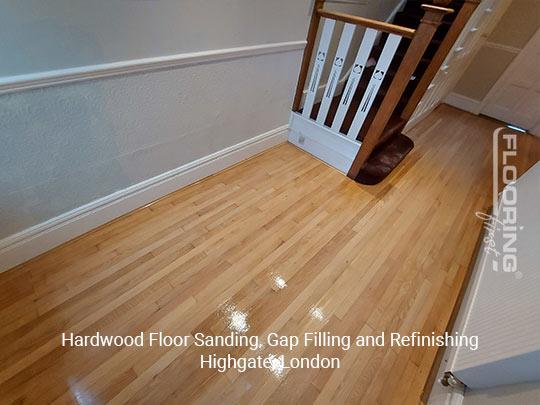 Hardwood floor sanding, gap filling and refinishing in Highgate 10