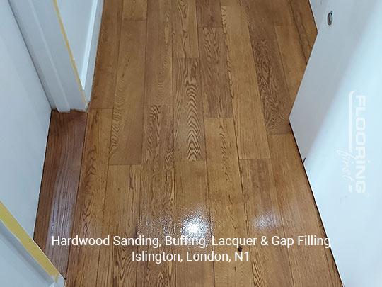 Hardwood sanding, buffing, lacquer & gap filling in Islington 6