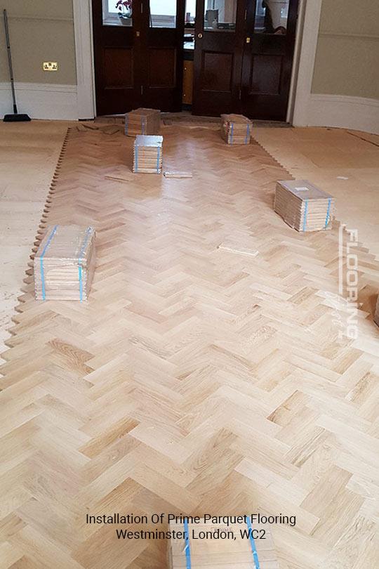 Installation of prime parquet flooring in Westminster 1
