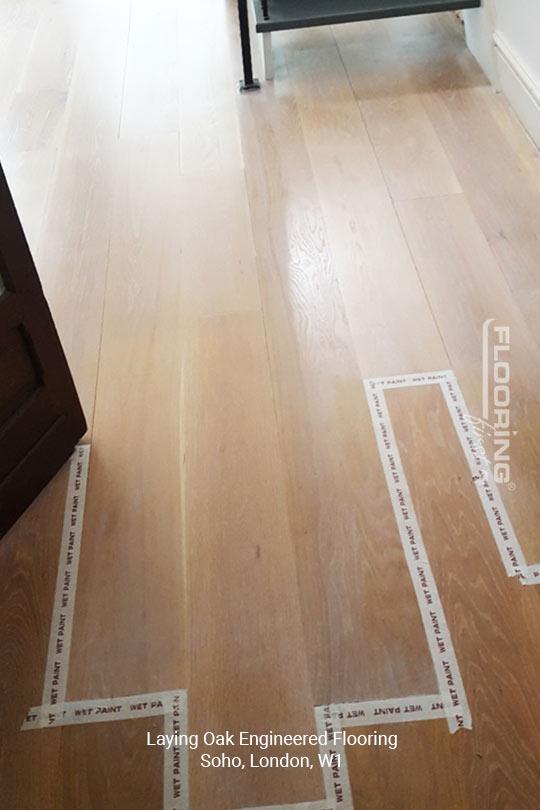 Laying oak engineered flooring in Soho 2