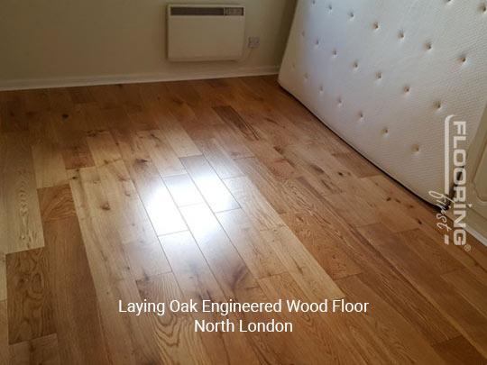 Laying oak engineered wood floor in North London 3