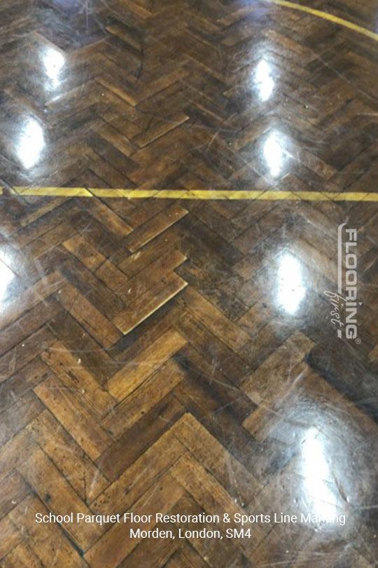 Malmesbury Primary School - parquet restoration in Morden 2