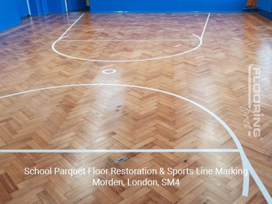 Malmesbury Primary School - parquet restoration in Morden 7