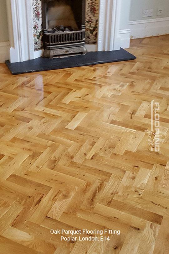 Oak parquet flooring fitting in Poplar 5