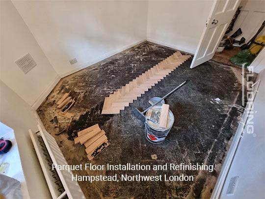 Parquet Floor Installation and Refinishing in Hampstead, Northwest London 1