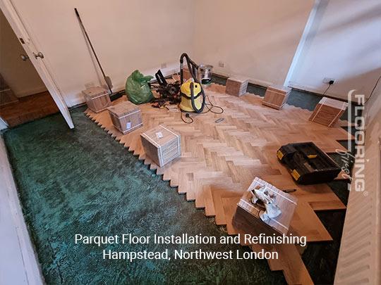 Parquet Floor Installation and Refinishing in Hampstead, Northwest London 2