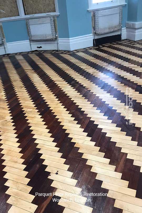 Parquet floor repair & restoration in Woolwich 9