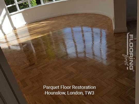 Parquet floor restoration in Hounslow 3