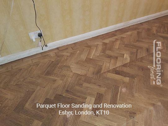 Parquet floor sanding and renovation in Esher 8