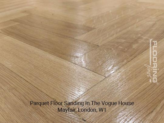 Parquet floor sanding in the Vogue House in Mayfair