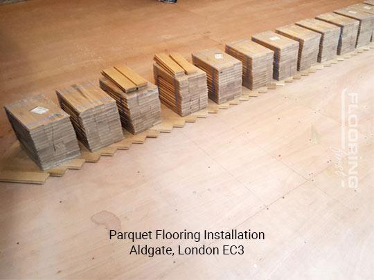 Parquet flooring installation in Aldgate 1