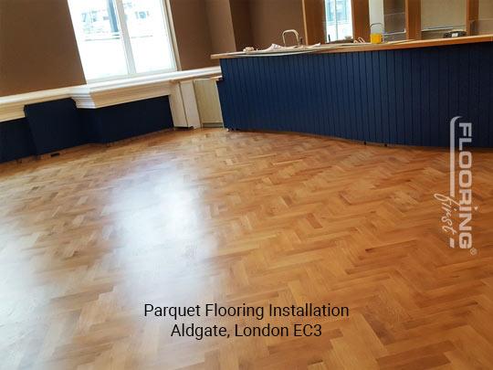 Parquet flooring installation in Aldgate 5