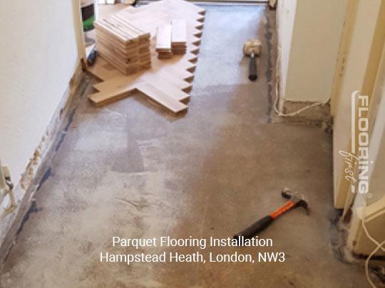 Parquet flooring installation in Hampstead Heath 1