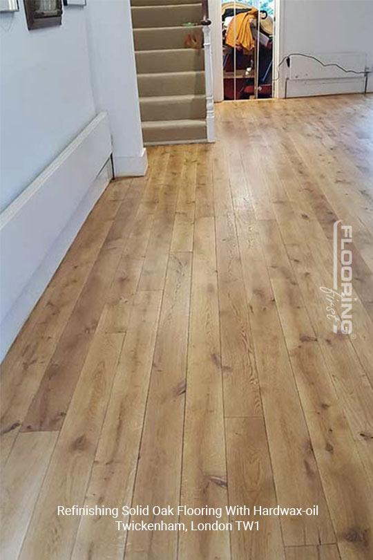 Refinishing solid oak flooring with hardwax-oil in Twickenham 2