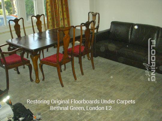 Restoring original floorboards in Bethnal Green
