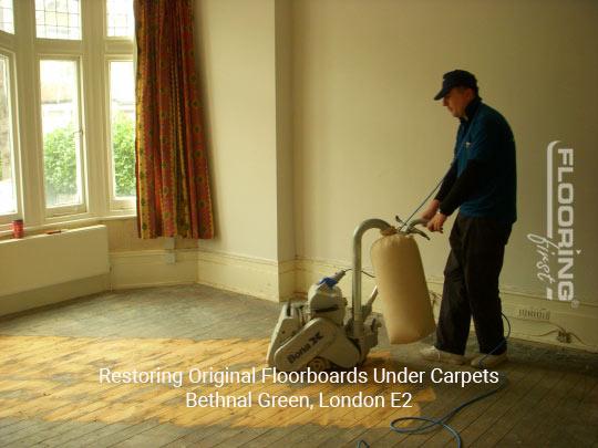 Restoring original floorboards in Bethnal Green 1