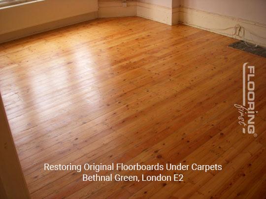 Restoring original floorboards in Bethnal Green 2