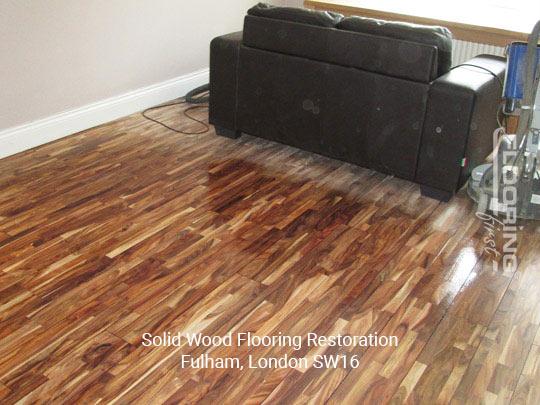 Solid wood flooring restoration in Fulham 2