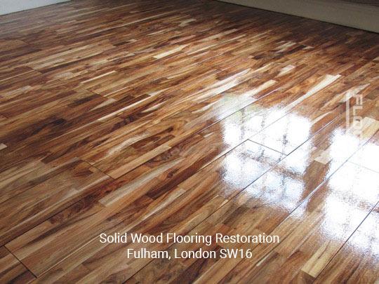 Solid wood flooring restoration in Fulham 3