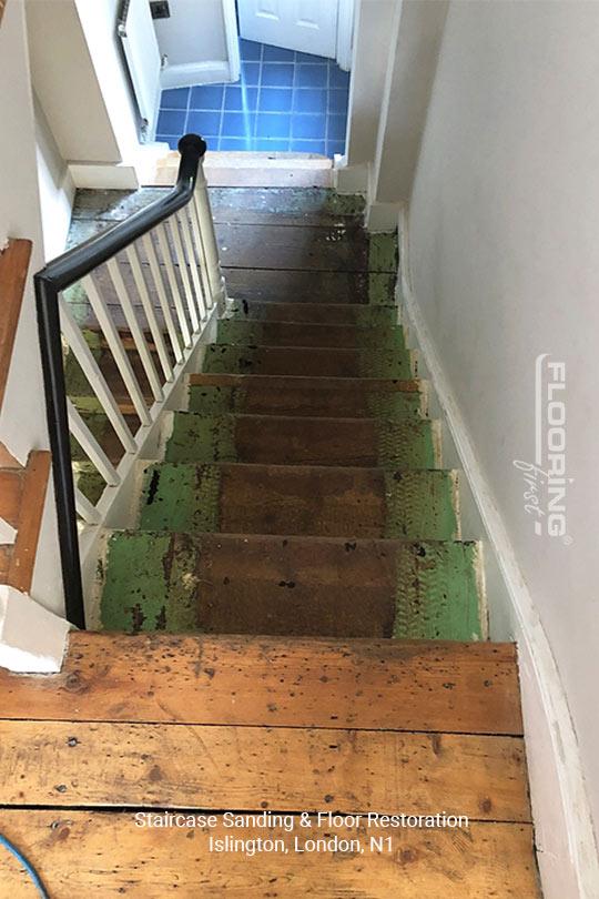 Stairs sanding & floor restoration in Islington