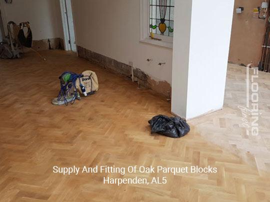 Supply and fitting of oak parquet blocks in Harpenden 3