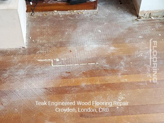 Teak engineered flooring repair in Croydon