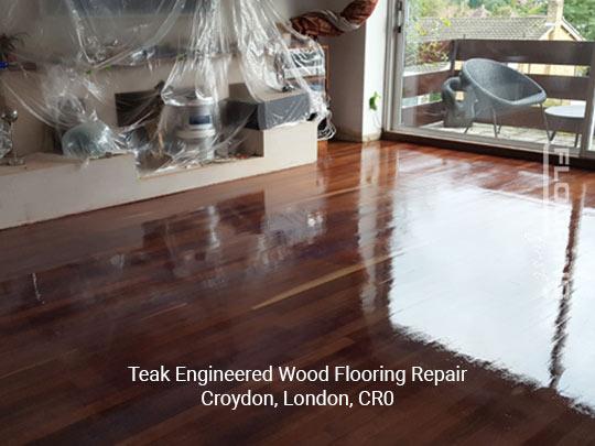 Teak engineered flooring repair in Croydon 2
