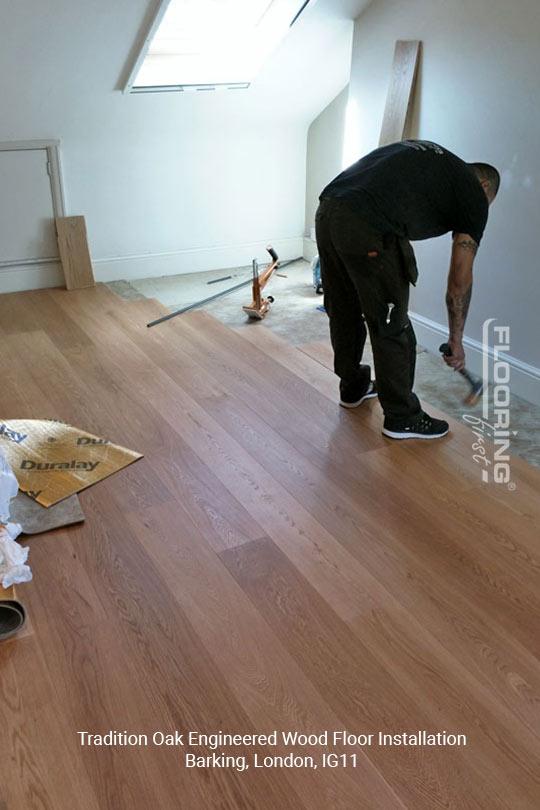 Tradition oak engineered wood floor installation in Barking 2