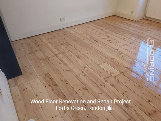 Wood floor renovation and repair in Fortis Green 8