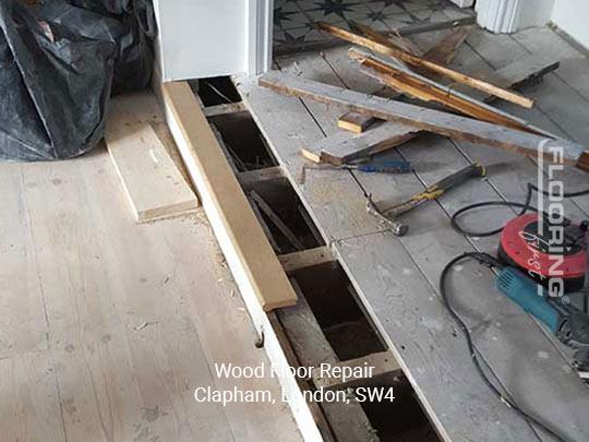 Wood floor repair in Clapham 1