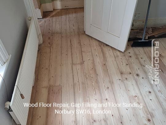 Wood floor repair, gap filling and floor sanding in Norbury 1
