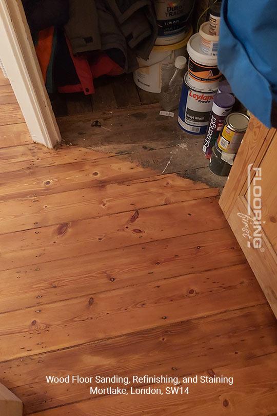 Wood floor sanding, refinishing, and staining in Mortlake, SW14