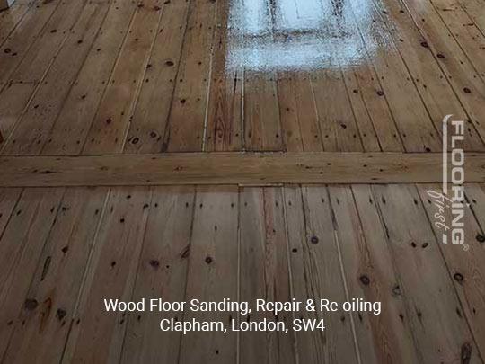 Wood floor sanding, repair and re-oiling in Clapham 5