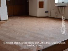 Restoration of exotic wood flooring at St. Johns the Evangelist Church in Bromley 8