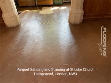 Parquet Sanding and Staining at St Luke Church - Hampstead, London, NW3