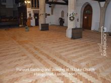 Parquet Sanding and Staining at St Luke Church - Hampstead, London, NW3 - 4