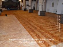 Parquet Sanding and Staining at St. Luke Church - Hampstead, London, NW3 - 9