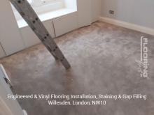 Engineered & vinyl flooring installation, staining & gap filling in Willesden