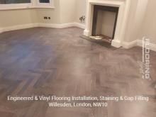 Engineered & vinyl flooring installation, staining & gap filling in Willesden 4