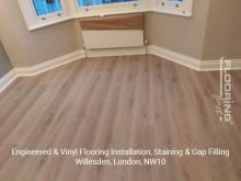 Engineered & vinyl flooring installation, staining & gap filling in Willesden 7
