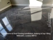 Engineered & vinyl flooring installation, staining & gap filling in Willesden 8