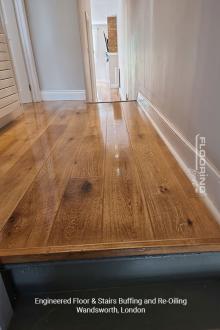 Engineered floor & stairs buffing and re-oiling in Wandsworth 3