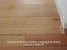 Engineered oak floor: sanding, polishing & varnishing in Hackney 1